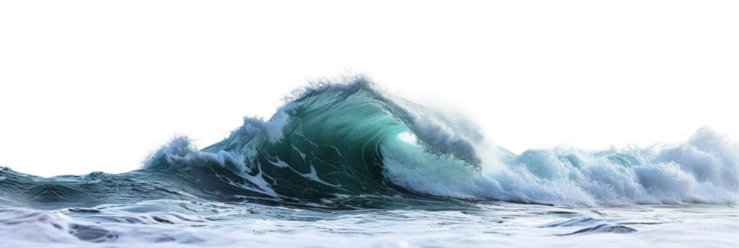 Wave, transparent background, isolated image, generative AI