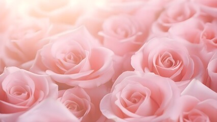 pink roses valentine background