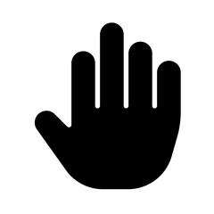Obraz premium Raising Hand Solid Icon