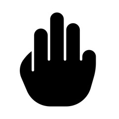 Obraz premium Three Solid Icon