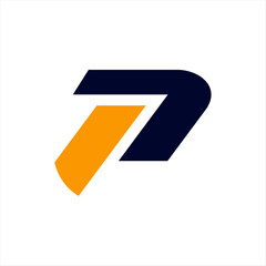 
Simple Initial Letter P Logo. Cutout Style Letter P Shape isolated on Double Background. Can be Used for Business Logos and Branding.