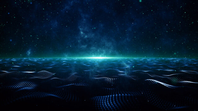 Particles bokeh abstract event game trailer titles cinematic openers digital technology concert background