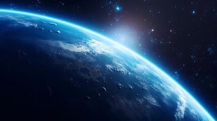 Obraz premium Admire our beautiful Earth from the vastness of space