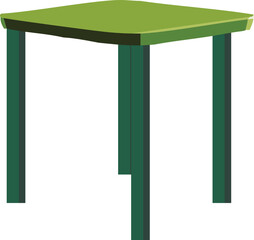 square little desk, vector 