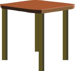 square little desk, vector 