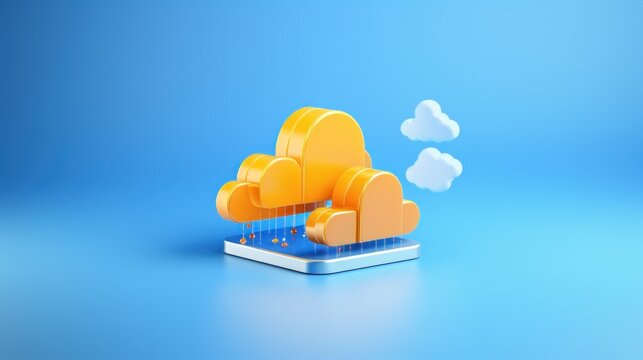 Cloud 3d Computing Creative. Generate AI image