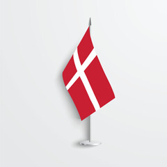 Elevate your space with the Denmark Table Flag Icon. Perfect for events or desk decor, showcasing Nordic pride in a compact and stylish design
