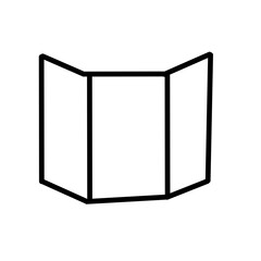 Brochure line icons set