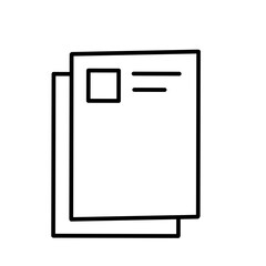 Brochure line icons set