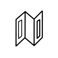 Brochure line icons set