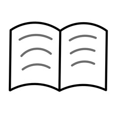 Brochure line icons set