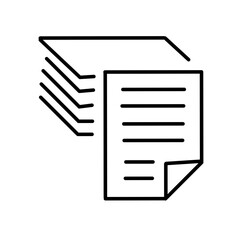 Brochure line icons set