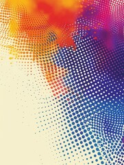 A rainbow dot border on white background. 