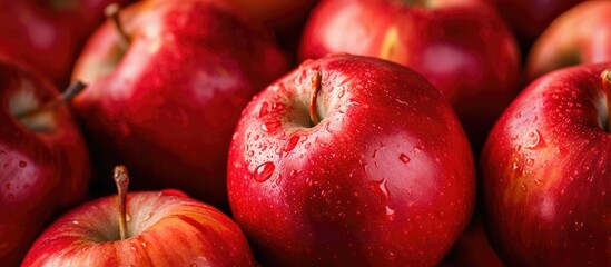 Red, ripe, juicy apples used in cooking.