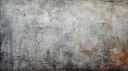 Old rustic concrete wall with textured surface and traces of orange rust.