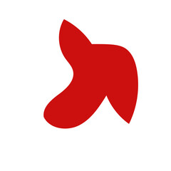 Red abstract shape vector