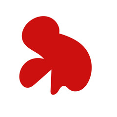 Red abstract shape vector