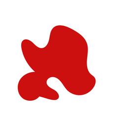 Red abstract shape vector