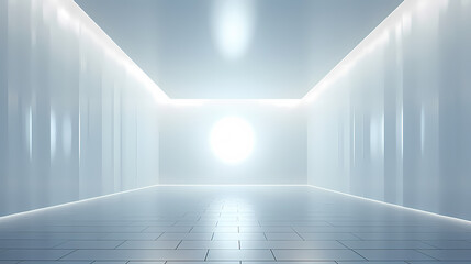 Obraz premium Empty room with neon space for design