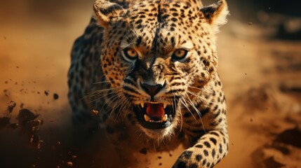 An agile cheetah sprinting on the African plains