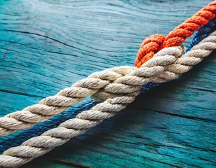 Fototapeta na wymiar close up of a rope on a ship, rope on a wooden background, close up of rope Strong diverse network rope team concept integrate braid color background cooperation empower power wallpaper, rope