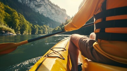 Whitewater Kayaking Action