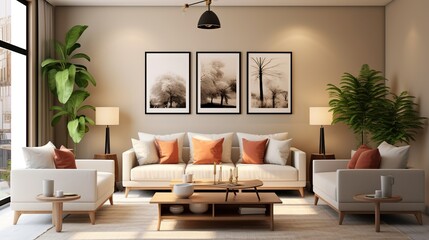 Modern luxury living room interior design 