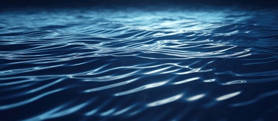 blue sea water surface with ripples and waves - obrazy, fototapety, plakaty