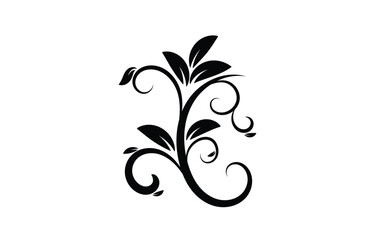Floral element design vector illustration.