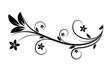 Floral element design vector illustration.