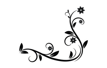 Floral element design vector illustration.