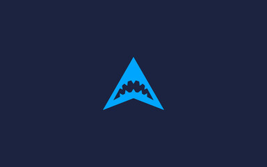 letter a with shark logo icon design vector design template inspiration