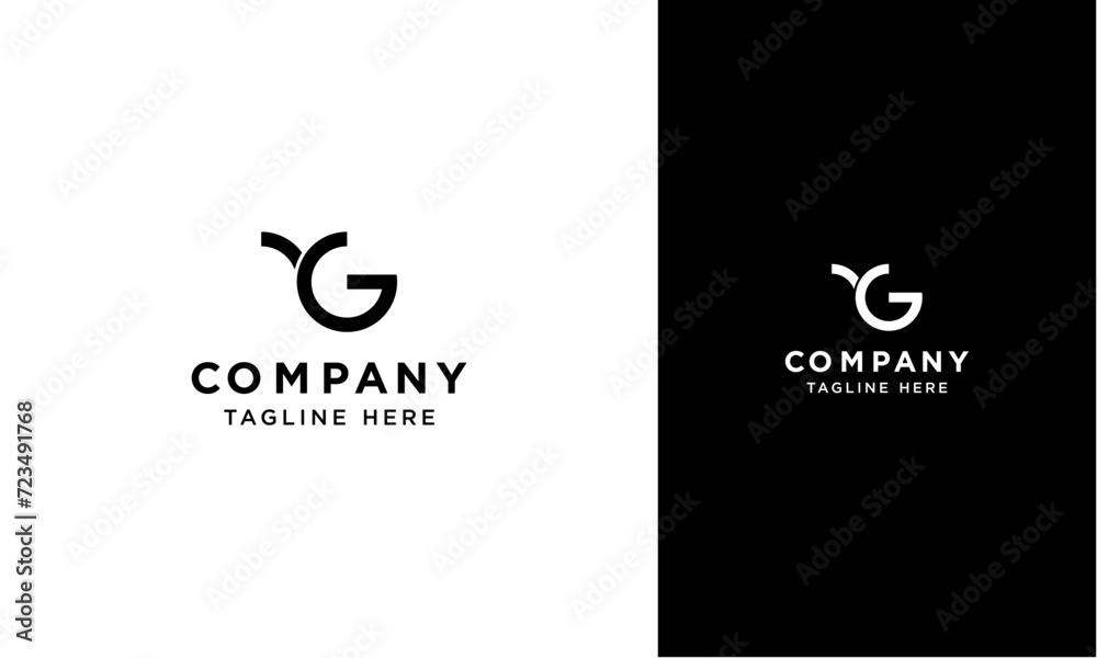 Fototapete Y G initial logo concept monogram,logo template designed to make your logo process easy and approachable. All colors and text can be modified