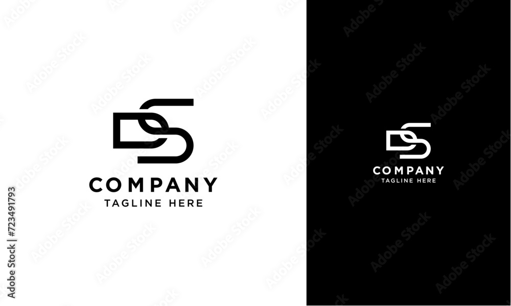 Fototapete DS initial logo concept monogram,logo template designed to make your logo process easy and approachable. All colors and text can be modified
