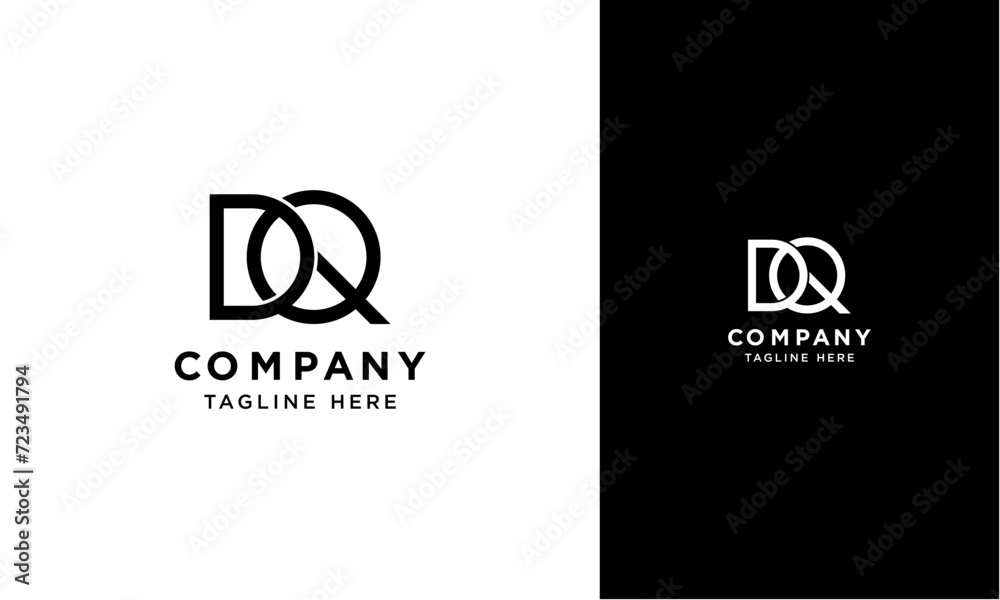 Fototapete DQ initial logo concept monogram,logo template designed to make your logo process easy and approachable. All colors and text can be modified