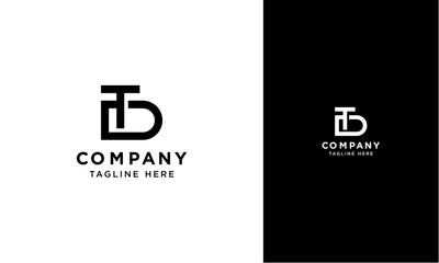 TD or DT initial logo concept monogram,logo template designed to make your logo process easy and approachable. All colors and text can be modified