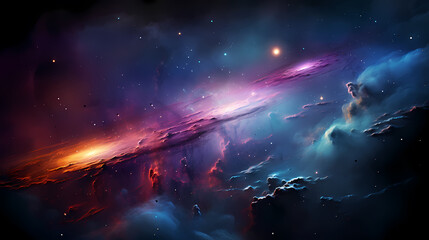 Fototapeta na wymiar Cosmic background, abstract planet and space background