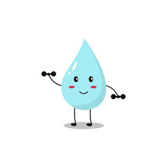 Cute Water Drop Character illustration