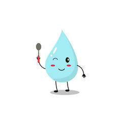 Cute Water Drop Character illustration
