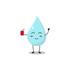 Cute Water Drop Character illustration