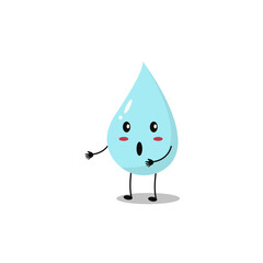 Cute Water Drop Character illustration