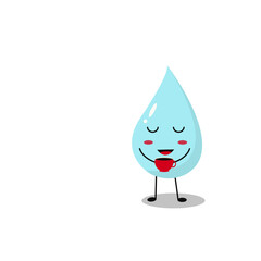 Cute Water Drop Character illustration