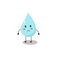 Cute Water Drop Character illustration