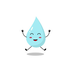 Cute Water Drop Character illustration