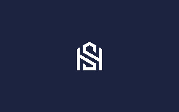 letter hs with house logo icon design vector design template inspiration