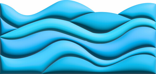 Obraz premium Blue wavy Abstract Design Of Image Element illustration