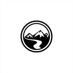 mountain logo design, mountain view logo