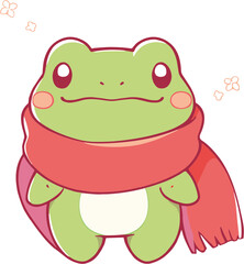 Obraz premium 목도리 청개구리