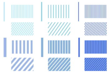 Poster ブルー系統のストライプ柄のパターン　背景イラスト © gelatin