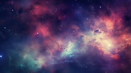 Naklejka premium Abstract Nebula Backgrounds, Generative AI